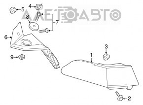 Lampa exterioară aripă dreaptă Chevrolet Volt 11-15 LED, pânză de păianjen