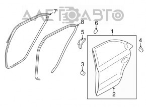 Usa goala spate dreapta Hyundai Sonata 11-15 grafit P3, capturi nou original OEM