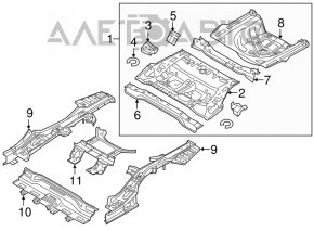 Capac portbagaj Hyundai Sonata 15-19 argintiu pe caroserie