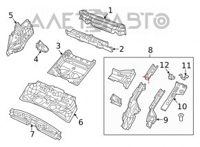 Корыто багажника Jeep Cherokee KL 14-15