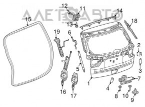 Дверь багажника голая Jeep Compass 17- OEM