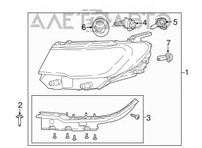 Фара передняя левая в сборе Jeep Compass 17-21 галоген,