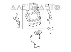 Монитор, магнитофон JBL, Радио, CD-player Toyota Camry v40 07-09