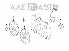 Motorul ventilatorului de răcire dreapta Toyota Camry v50 12-14 2.5 SUA