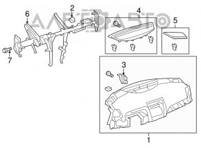 Торпедо передняя панель без AIRBAG Toyota Camry v40