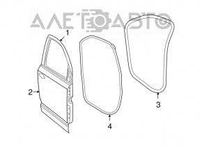 Ușă asamblată față dreapta Dodge Journey 11-