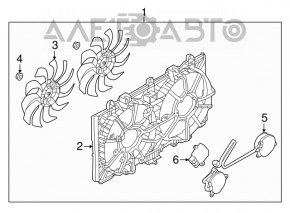 Difuzorul capacului radiatorului asamblat pentru Infiniti Q50 14-15 3.7