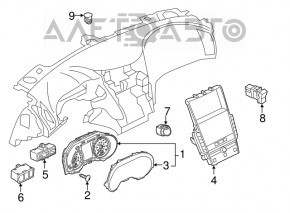 Panoul de instrumente Infiniti Q50 17-19 3.0