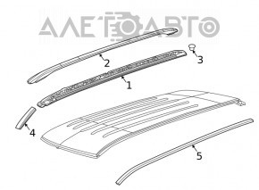 Balustradele longitudinale Jeep Compass 17- negre, cu inserții cromate.