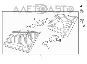 Lampa interioară pentru capacul portbagajului dreapta Honda Accord 13-15