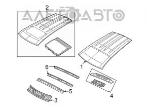 Acoperiș metalic pentru Dodge Journey 11- fără panoramic, pentru bare transversale, cu țăruși