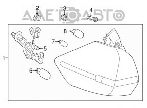 Lampa exterioară aripă stângă Nissan Rogue 17 - uzată