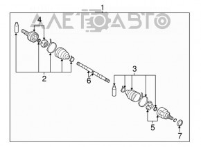 Ax cu roată spate dreapta pentru Nissan Rogue 14-20