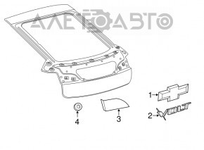 Lampa interioară pentru capacul portbagajului dreapta Chevrolet Volt 11-15 fără suport lateral