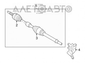 Привод полуось передняя левая Nissan Altima 13-18 GSP