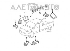 Senzor airbag dreapta față Jeep Patriot 11-17 televizor.