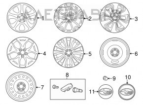 Roata de rezerva compacta pentru Subaru Forester 14-18 SJ R17