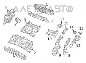 Корыто багажника Jeep Cherokee KL 16-21 белое