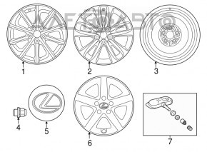 Roată de 17 inch, 7J, 5*100 pentru Lexus CT200h 11-17, cu jantă