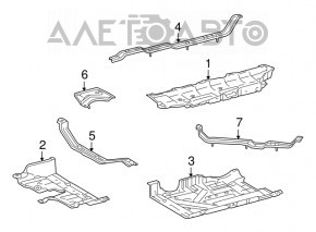 Protecție fund stânga Lexus RX350 RX450h 10-15 nou OEM original