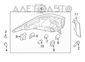 Lampa exterioară aripă dreaptă Nissan Pathfinder 13-16 pre-restilizare