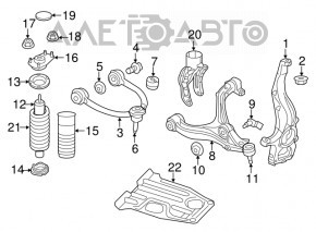 Maneta superioară față stânga Jeep Grand Cherokee WK2 11-15