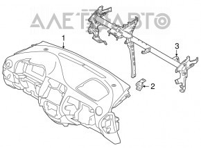 Торпедо передняя панель с AIRBAG Nissan Versa Note 13-16 дорест