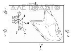 Lampa stânga Nissan Versa Note 13-19