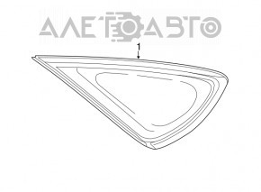 Fereastra din sticla opaca din spate, dreapta, Toyota Avalon 13-18.