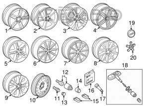 Диск колесный R18 Audi A4 B8 13-16 бордюрка