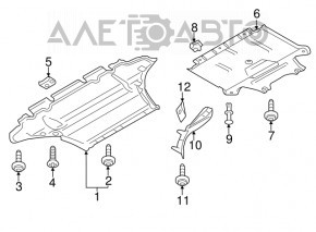 Bara de protecție față dreapta Audi A4 B8 13-16 restilizat.