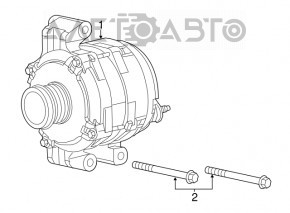 Generatorul Jeep Cherokee KL 14-18 2.4 are o zgârietură pe plastic.