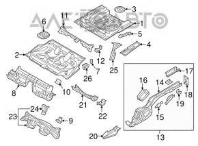 Cotul portbagajului VW Jetta 19-