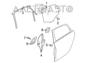 Ușa din spate stânga a computerului Audi A4 B8 08-16 sedan.