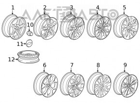 Roată de 17 inch pentru Chevrolet Malibu 16-18, cu jantă