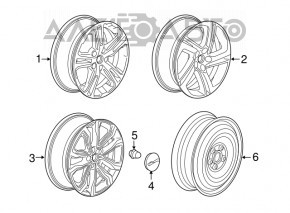 Roata de rezerva pentru Chevrolet Equinox 18-21 R16 135/70