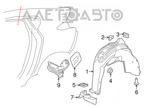 Aripa spate dreapta Chevrolet Volt 16- nu are bucata