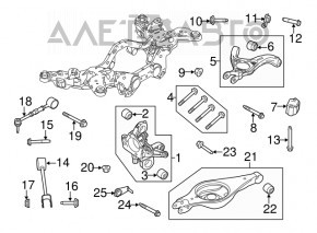 Maneta inferioară a arcului spate drept Ford Explorer 11-19 este ruptă