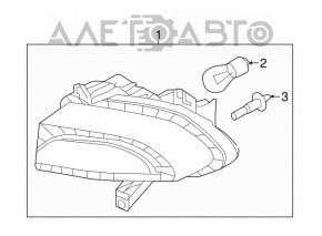 Semnalizator cu lumini de zi LED stânga față Jeep Renegade 15-18 pre-restilizare, nou, neoriginal