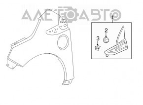 Moldura emblemei aripii stângi Chevrolet Volt 11-15 cu ciobitură