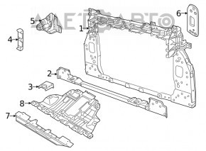 Televizorul panoului radiatorului Jeep Renegade 15-18, nou, neoriginal