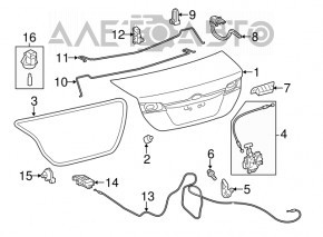 Крышка багажника Toyota Camry v50 12-14 usa LE