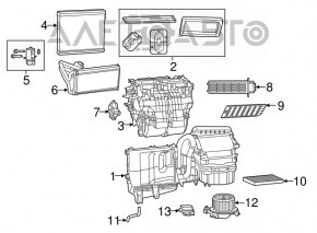 Motorul actuatorului pentru ventilatorul de încălzire al Jeep Patriot 11-17 113800-2640.