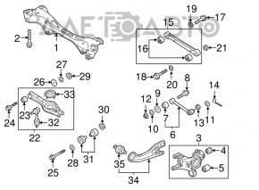 Braț de susținere spate stânga Hyundai Sonata 11-15 nou original OEM