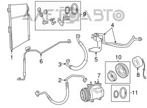 Компрессор кондиционера Jeep Grand Cherokee WK2 16-22 3.6