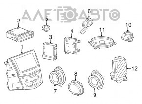 Subwoofer stânga Cadillac CTS 14- BOSE