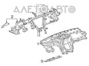 Torpedo panoul frontal fără AIRBAG Cadillac CTS 14- negru