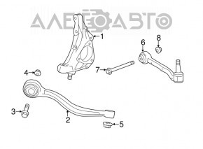 Maneta inferioara fata stanga Cadillac CTS 14- AWD fata nou original