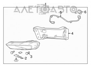 Farul de ceață stânga pentru Honda Accord 13-15 are carcasă ruptă, pentru piese de schimb.