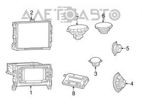 Radio-casetofon Jeep Cherokee KL 14-18 cu ecran mic